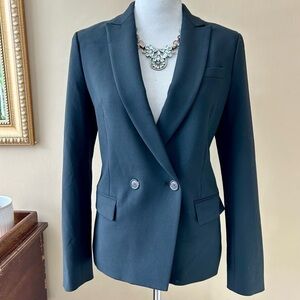 J. Crew Dover Blazer Double Breasted Black Size 4